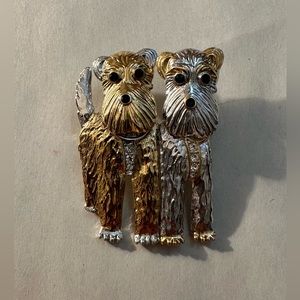 Scottish Terriers Brooch Bobbly
Head Style Moveable Two Dogs
Brooch Pin
